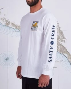 Salty Crew Ink Slinger White L/S Standard Tee -Salty Crew 0gi1Ni2Q