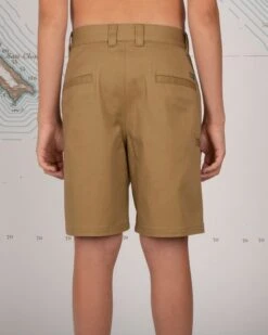 Salty Crew Deckhand Boys Workwear Brown Chino Short -Salty Crew 0ihwUrW0