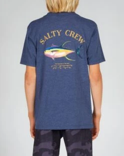 Salty Crew Ahi Mount Boys Navy Heather S/S Tee