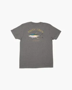 Salty Crew Ahi Mount Grey Heather S/S Standard Tee -Salty Crew 20035039 HEAGRY BACK