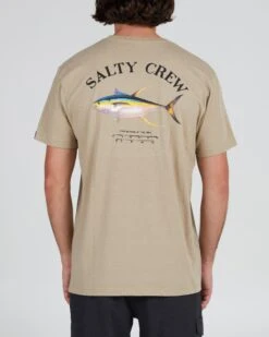 Salty Crew Ahi Mount Khaki Heather S/S Standard Tee