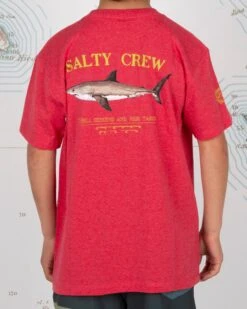 Salty Crew Bruce Boys Red Heather S/S Tee