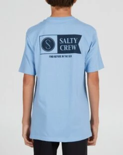 Salty Crew Alpha Flag Boys Marine Blue S/S Tee