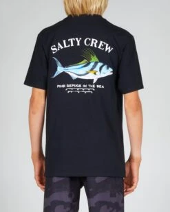 Salty Crew Rooster Boys Black S/S Tee