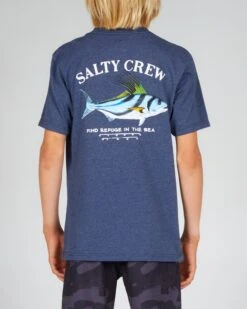 Salty Crew Rooster Boys Navy Heather S/S Tee