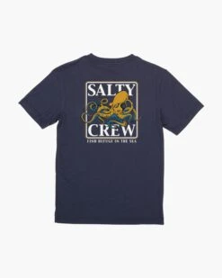 Salty Crew Ink Slinger Boys Navy S/S Tee