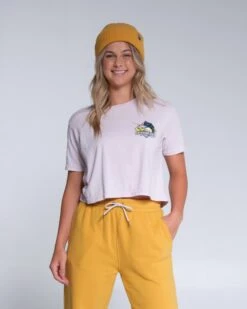 Salty Crew Go Sailin Lavender Fog Crop Boyfriend Tee