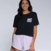 Salty Crew Ahoy Faded Black Crop Boyfriend Tee -Salty Crew 20035520W FADBLK 1
