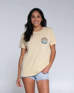 Salty Crew Sun Waves Dusty Gold Boyfriend Tee