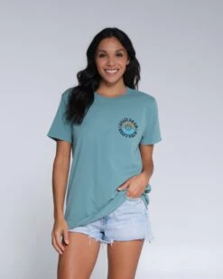 Salty Crew Sun Waves Dusty Turq Boyfriend Tee