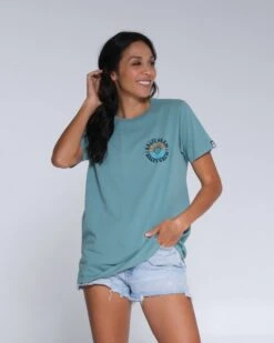 Salty Crew Sun Waves Dusty Turq Boyfriend Tee -Salty Crew 20035522W DUSTURQ 3