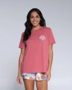 Salty Crew Sun Rays Rosewood Boyfriend Tee