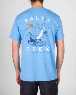 Salty Crew Set Sail Light Blue Heather S/S Standard Tee