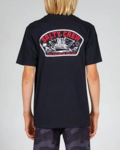 Salty Crew Trollin Boys Black S/S Tee