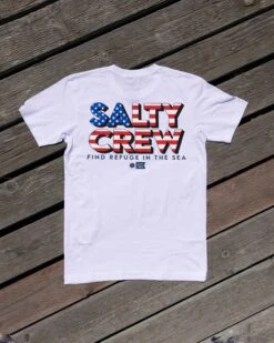 Salty Crew Stars And Stripes White S/S Premium Tee -Salty Crew 20035558 WHT BACK