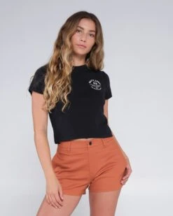 Salty Crew Chomper Black Baby Tee