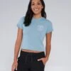 Salty Crew Chomper Tidal Blue Baby Tee