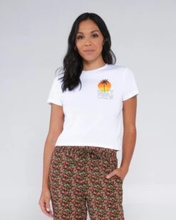 Salty Crew Summer Vibe White Baby Tee -Salty Crew 20035579W WHT 3