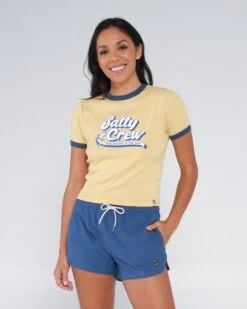 Salty Crew Retro Catch Desert Sun Ringer