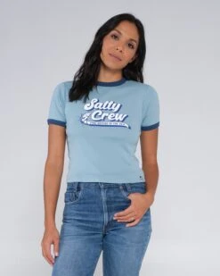 Salty Crew Retro Catch Tidal Blue Ringer