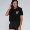 Salty Crew Postcard Black Crop Tee -Salty Crew 20035593W BLK 1