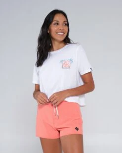 Salty Crew Postcard White Crop Tee -Salty Crew 20035593W WHT 1