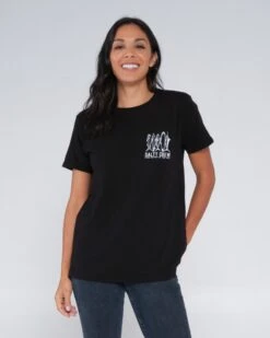 Salty Crew Line Up Black Boyfriend Tee