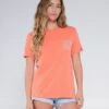 Salty Crew Line Up Hot Coral Boyfriend Tee -Salty Crew 20035599W HCO 1