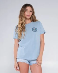 Salty Crew Beach Break Tidal Blue Boyfriend Tee