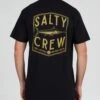 Salty Crew Fishery Black S/S Standard Tee -Salty Crew 20035602 BLK OMBACK