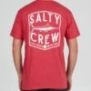 Salty Crew Fishery Red Heather S/S Standard Tee -Salty Crew 20035602 REDHEA OMBACK