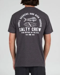 Salty Crew Lateral Line Charcoal Heather S/S Standard Tee