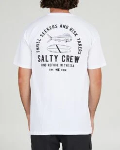 Salty Crew Lateral Line White S/S Standard Tee
