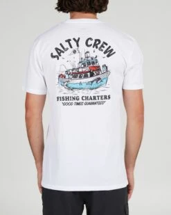Salty Crew Fishing Charters White S/S Premium Tee