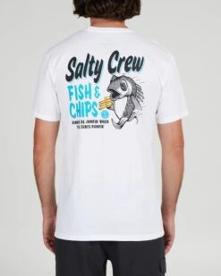 Salty Crew Fish & Chips White S/S Premium Tee