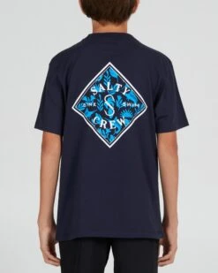 Salty Crew Tippet Shores Boys Navy S/S Tee