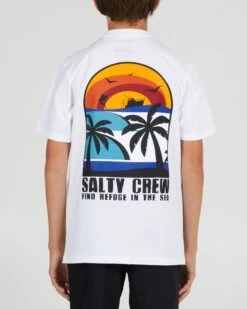 Salty Crew Beach Day Boys White S/S Tee