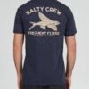 Salty Crew Frequent Flyer Navy Heather S/S Premium Tee -Salty Crew 20035613 NVYHEA OMBACK
