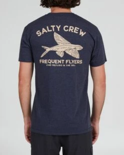 Salty Crew Frequent Flyer Navy Heather S/S Premium Tee