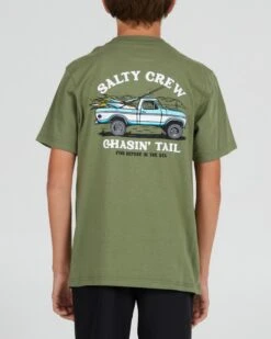 Salty Crew Off Road Boys Sage Green S/S Tee