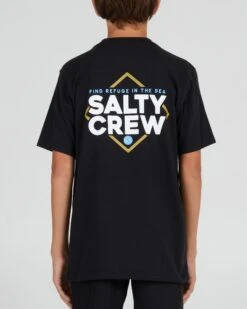 Salty Crew No Slack Boys Black S/S Tee