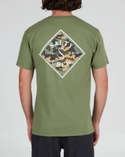 Salty Crew Tippet Camo-Fill Sage Green S/S Premium Tee