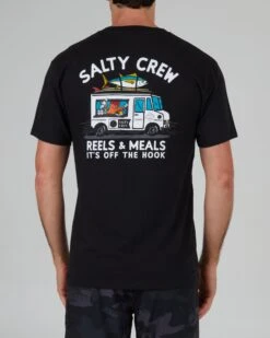Salty Crew Reels & Meals Black S/S Premium Tee