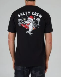 Salty Crew Santa Shark Black S/S Premium Tee