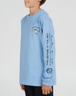 Salty Crew Ahi Mount Boys Marine Blue L/S Tee -Salty Crew 20135011Y MRBLU OMSIDELEFT