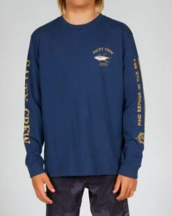 Salty Crew Ahi Mount Boys Navy L/S Tee -Salty Crew 20135011Y NVY FRONT