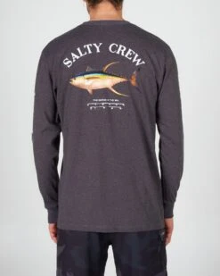 Salty Crew Ahi Mount Charcoal Heather L/S Standard Tee