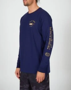 Salty Crew Ahi Mount Navy L/S Standard Tee -Salty Crew 20135011 NVY OMSIDELEFT