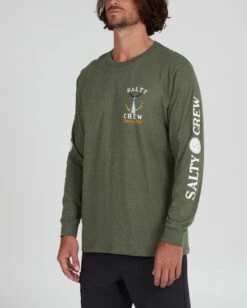 Salty Crew Tailed Forest Heather L/S Standard Tee -Salty Crew 20135036 FRSTHTR OMSIDELEFT