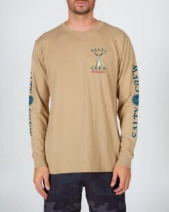 Salty Crew Tailed Khaki Heather L/S Standard Tee -Salty Crew 20135036 KHAKIHEA OMFRONT
